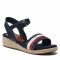 Espadrillas Tommy Hilfiger - Rope Wedge Sandal T3A7-32188-1379 Blue/White/Red Y004