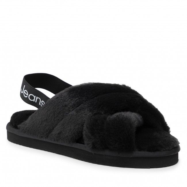 Pantofole CALVIN KLEIN JEANS - Home Slipper Fake Fur YW0YW00616 Black BDS