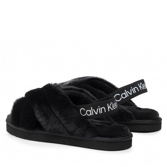 Pantofole CALVIN KLEIN JEANS - Home Slipper Fake Fur YW0YW00616 Black BDS