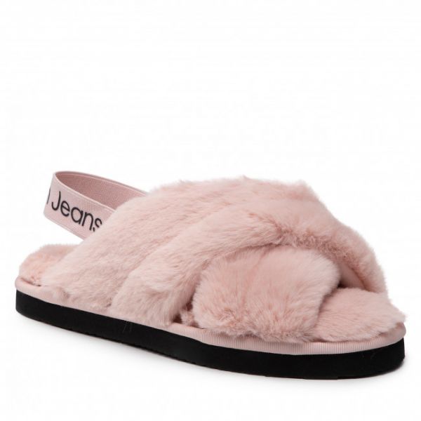 Pantofole CALVIN KLEIN JEANS - Home Slipper Fake Fur YW0YW00616 Rosa