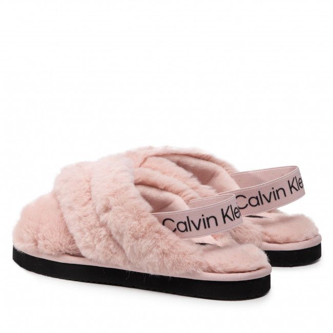 Pantofole CALVIN KLEIN JEANS - Home Slipper Fake Fur YW0YW00616 Rosa