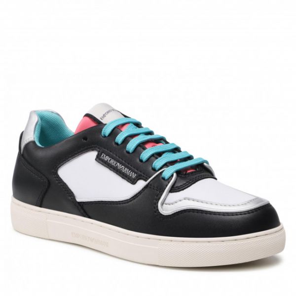 Sneakers EMPORIO ARMANI - X3X150 XN200 Q852 Blk/Silv/Op.Wh/Peach