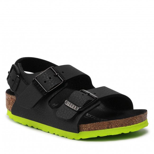 Sandali Birkenstock - Milano Kinder 1022157 Desert Soil Black Lime