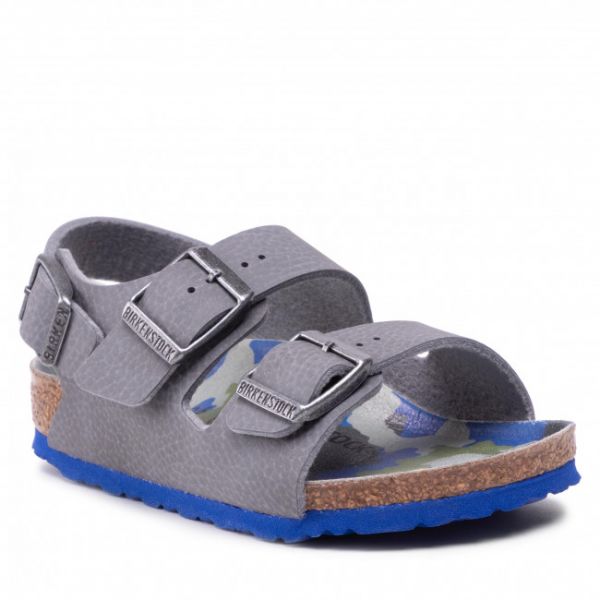 Sandali BIRKENSTOCK - Milano Kinder 1022532 Camo Footbeds Gray Sandali BIRKENSTOCK - Milano Kinder 1022532 Camo Footbeds Gray