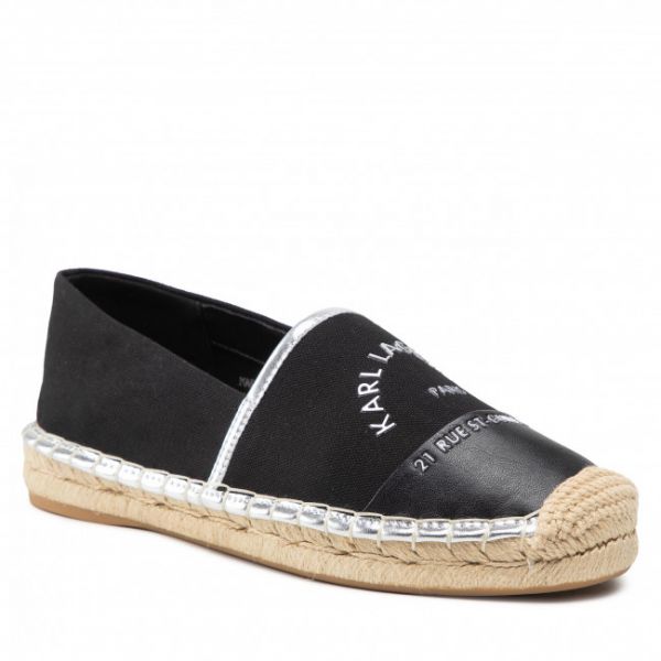 Espadrillas KARL LAGERFELD - KL80108A Black Canvas