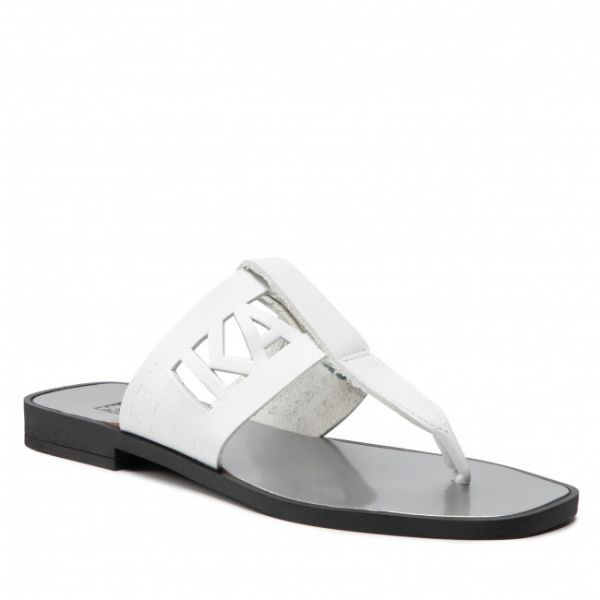 Infradito KARL LAGERFELD - KL80409A White Lthr