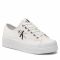 Scarpe sportive CALVIN KLEIN JEANS - Vulcanozed Flatform Laceup Co YW0YW00254 White 02S