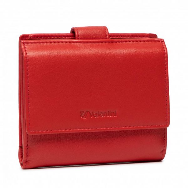 Portafoglio piccolo da donna VALENTINI - 001-0123M-0447-04 Red