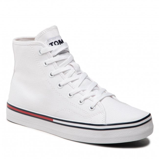 Sneakers TOMMY JEANS - Essential Mid Wmn EN0EN01797 White YBR