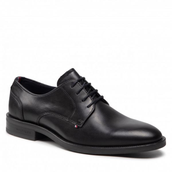 Scarpe basse Tommy Hilfiger - Embossed Hilfiger Leather Shoe FM0FM03952 Black BDS Scarpe basse Tommy Hilfiger - Embossed Hilfiger Leather Shoe FM0FM03952 Black BDS