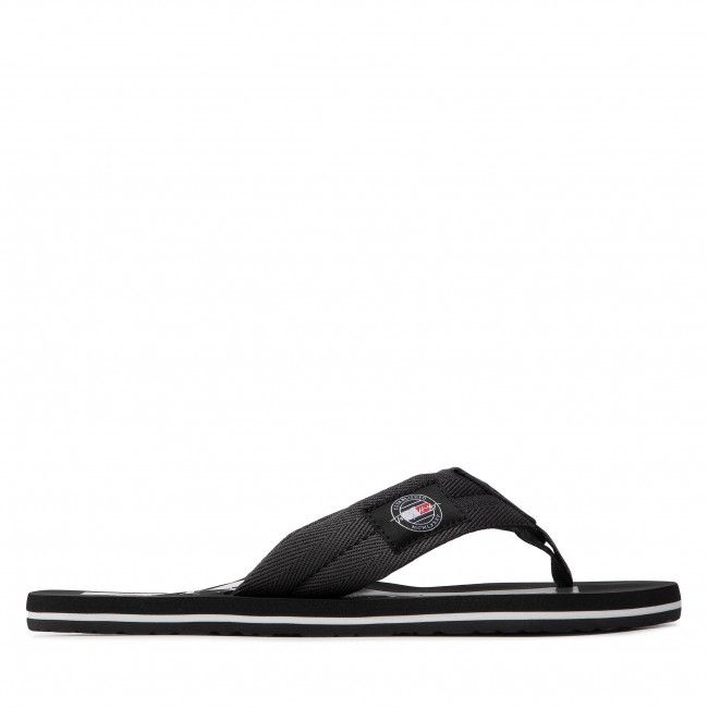 Infradito TOMMY HILFIGER - Badge Beach Sandal FM0FM03981 Dark Ash PTY