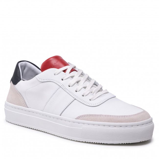 Sneakers Tommy Hilfiger - Premium Cupsole Stripe Leather FM0FM04019 White YBR