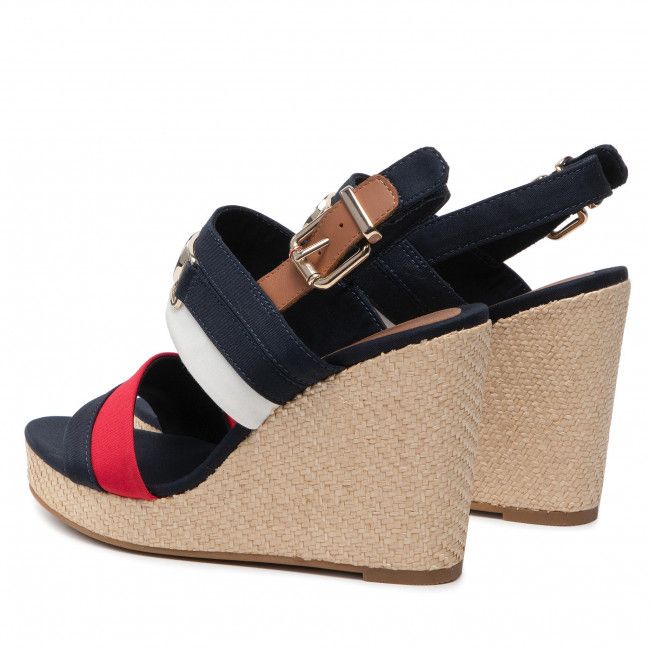 Espadrillas TOMMY HILFIGER - Essential Tommy High Wedge FW0FW06540 Desert Sky DW5