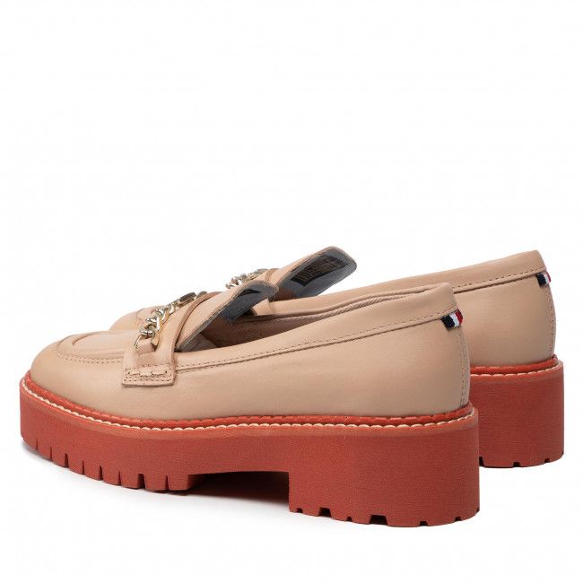 Scarpe basse TOMMY HILFIGER - Th Chain Chunky Loafer FW0FW06166 Sandrift ABR