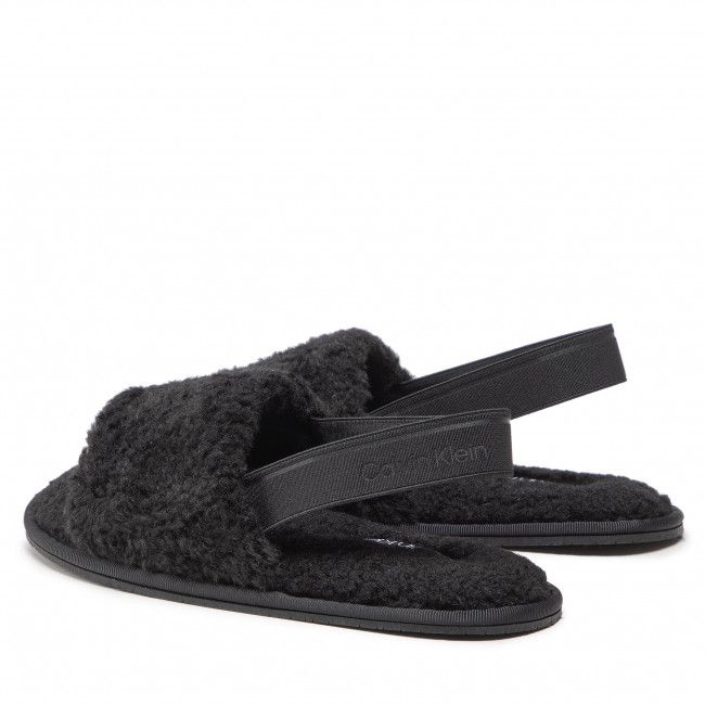 Pantofole CALVIN KLEIN - Slipper Slingback U He-Shearling HW0HW00836 Ck Black BAX