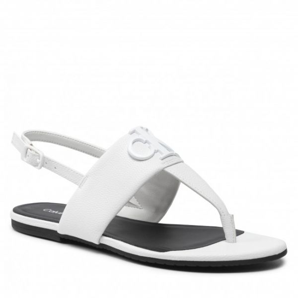 Sandali CALVIN KLEIN JEANS - Flat Sandal Hw Lth 2 YW0YW00544 Bright White YAF Sandali CALVIN KLEIN JEANS - Flat Sandal Hw Lth 2 YW0YW00544 Bright White YAF