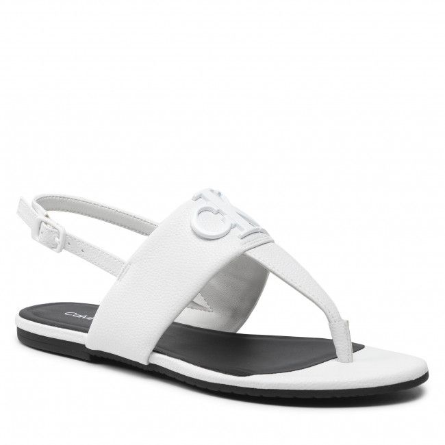 Sandali CALVIN KLEIN JEANS - Flat Sandal Hw Lth 2 YW0YW00544 Bright White YAF