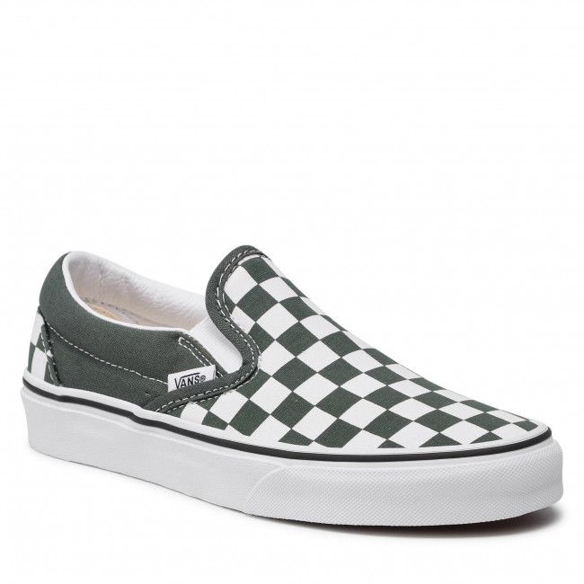 Scarpe sportive VANS - Classic Slip-On VN0A33TB9HO1 (Checkerboard) Thyme/Trwht