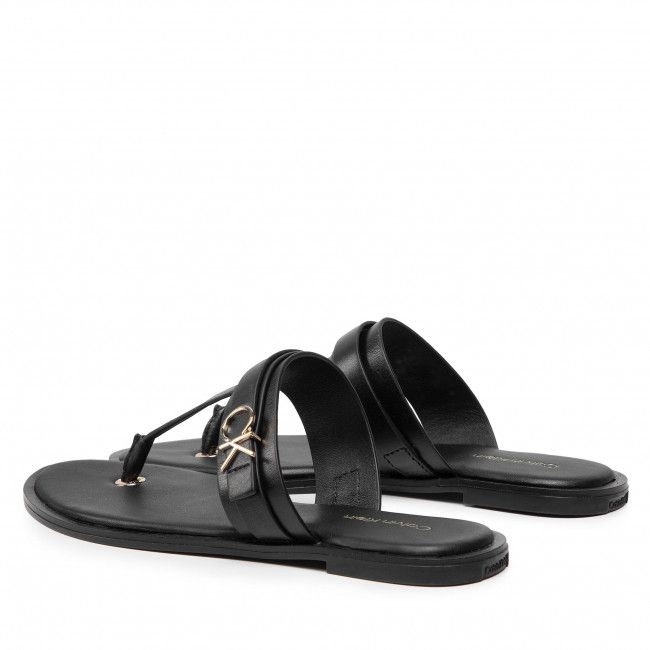 Infradito CALVIN KLEIN - Almond Flat Tp Slide W/Hdw HW0HW00829 Ck Black BAX