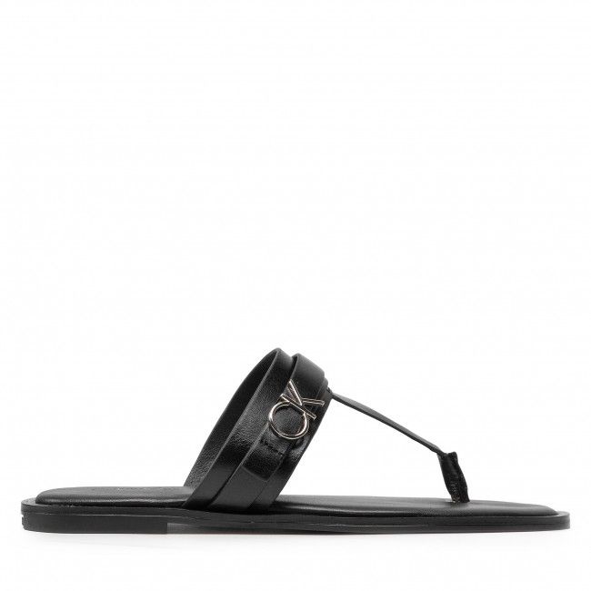 Infradito CALVIN KLEIN - Almond Flat Tp Slide W/Hdw HW0HW00829 Ck Black BAX