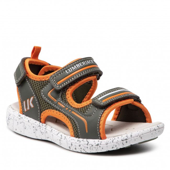 Sandali Lumberjack - Spongy SB28206-003-N47 Military Green/Orange M0634