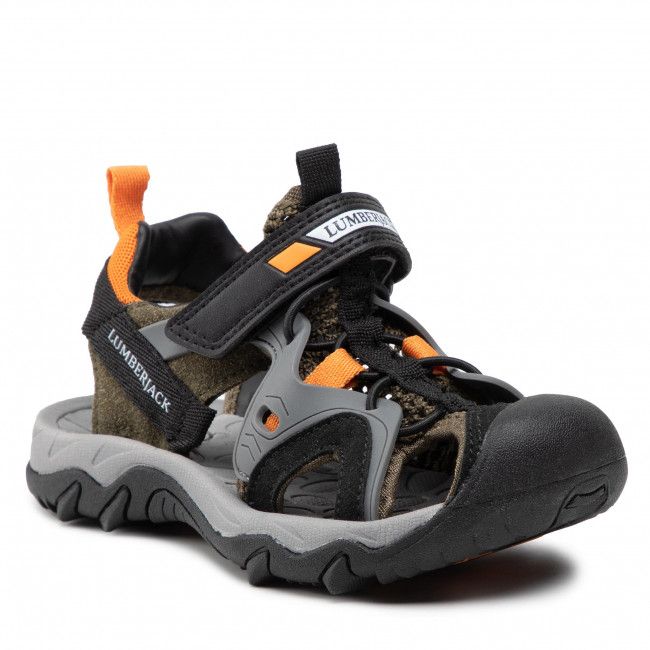 Sandali LUMBERJACK - Benji SBB2706-001-N63 S Military Green/Black/Orange M0765