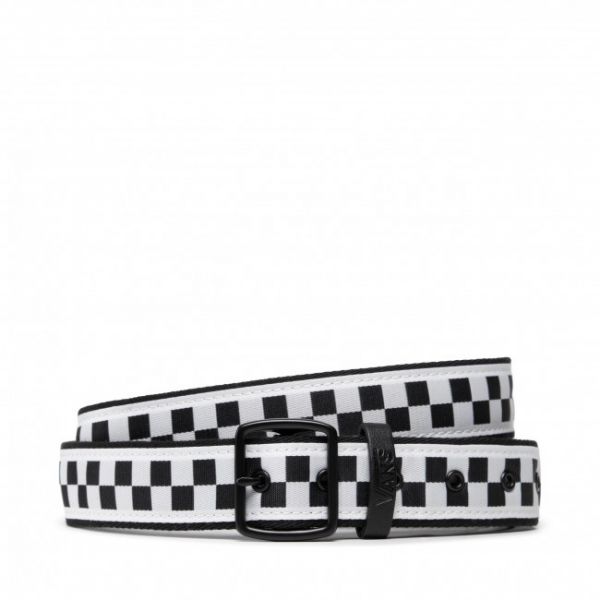 Cintura da uomo Vans - Indio Belt VN0A4RVZHU01 Black/White Che