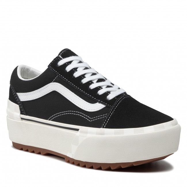 Scarpe sportive Vans - Old Skool Stacked VN0A4U155ZN1 (Suedecanvas)Blkblncdblnc