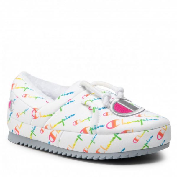 Pantofole CHAMPION - University Wild S11346-CHA-WW001 Wht/Rainbow