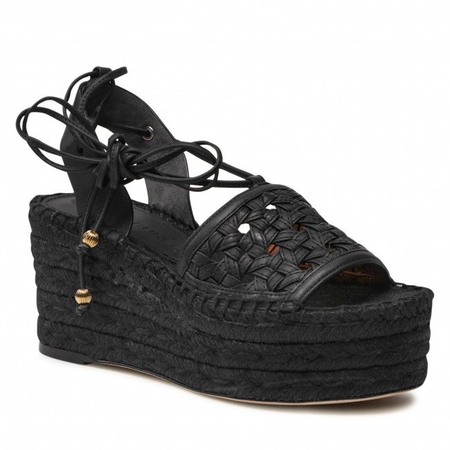 Espadrillas TORY BURCH - Basketweave Flatform Espadrille 88749 Perfect Black 006