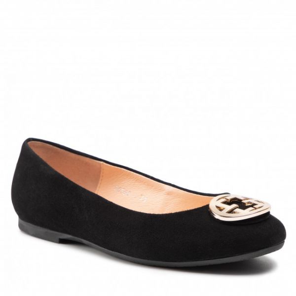 Ballerine BALDACCINI - 1655000 Czarny Zamsz Ballerine BALDACCINI - 1655000 Czarny Zamsz