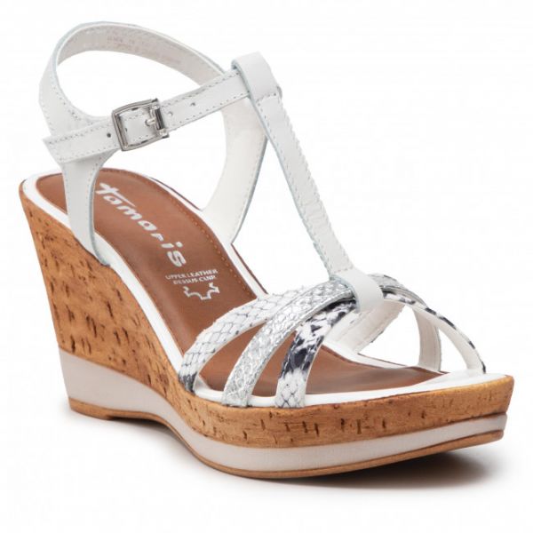 Sandali TAMARIS - 1-28347-28 White Comb 197 1 Sandali TAMARIS - 1-28347-28 White Comb 197 1