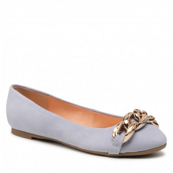 Ballerine BALDACCINI - 1656500 Błekit Velour/P Ballerine BALDACCINI - 1656500 Błekit Velour/P