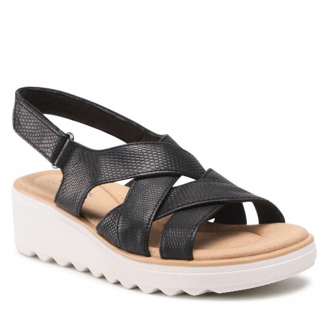 Sandali CLARKS - Jillian Spring 261651224 Black Leather