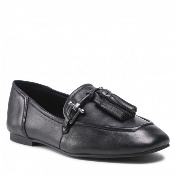 Loafers CLARKS - Pure2 Tassel 261613154 Black Leather Loafers CLARKS - Pure2 Tassel 261613154 Black Leather