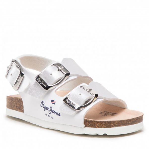 Sandali Pepe Jeans - Bio Corp Girl PGS90186 White 800 Sandali Pepe Jeans - Bio Corp Girl PGS90186 White 800
