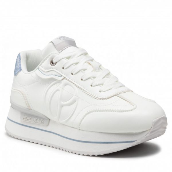 Sneakers PEPE JEANS - Rusper Basic PLS31332 White 800 Sneakers PEPE JEANS - Rusper Basic PLS31332 White 800