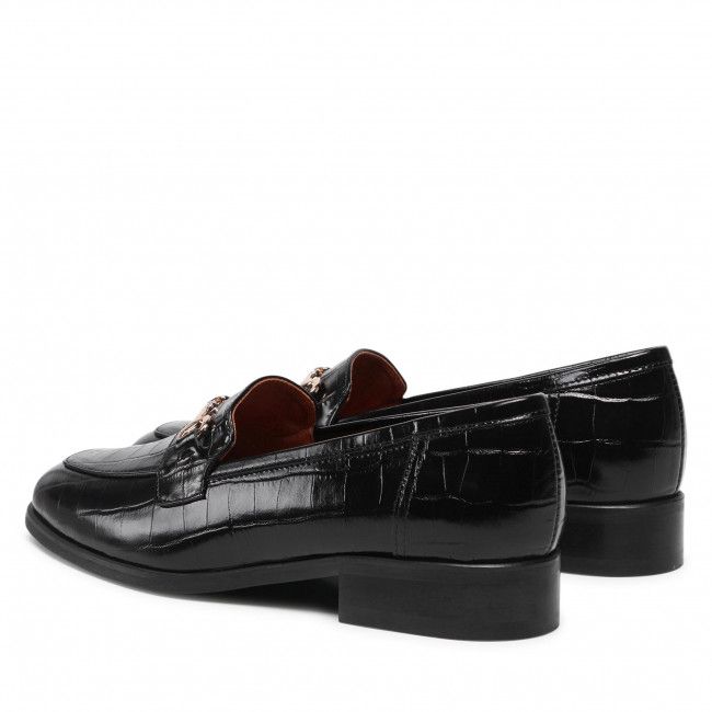 Loafers KARINO - 4151/126-P Czarny Tłoczony/Lico