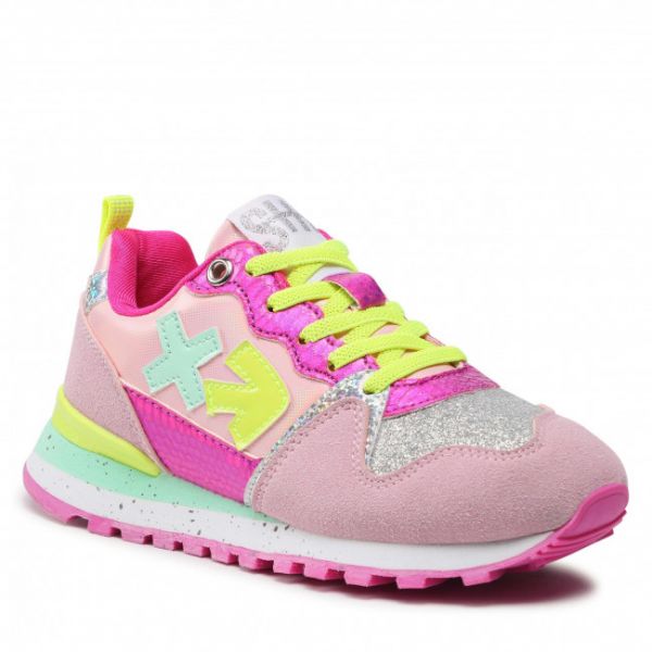 Sneakers Shone - 617K-025 Pink/Multicolor Sneakers Shone - 617K-025 Pink/Multicolor