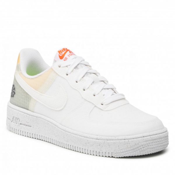 Scarpe Nike - Air Force 1 Crater (GS) White/White/Orange Scarpe Nike - Air Force 1 Crater (GS) White/White/Orange
