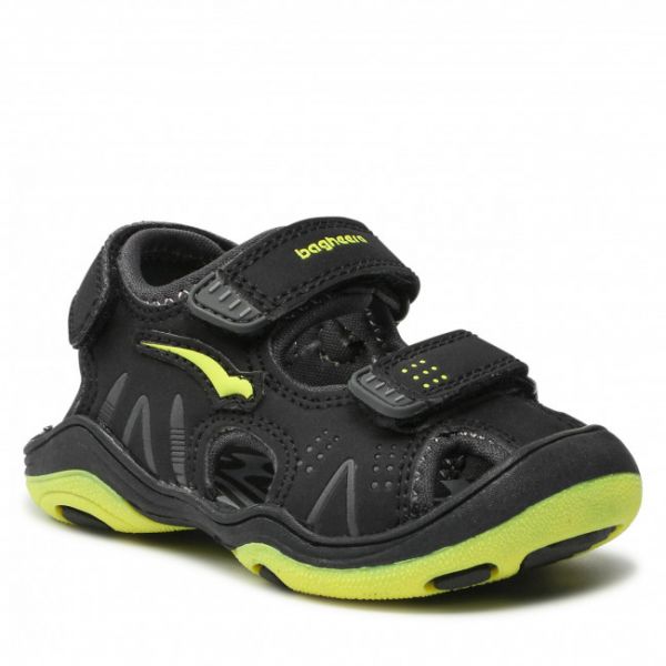 Sandali BAGHEERA - Flux 86552-2 C0131 Black/Lime Sandali BAGHEERA - Flux 86552-2 C0131 Black/Lime