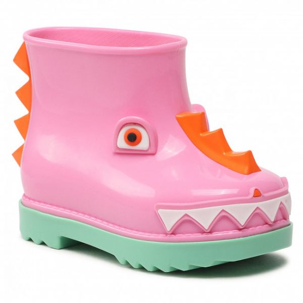 Wellington Melissa - Mini Melissa Rain Boot + Fabula 33676 Green/Pink AF022 Wellington Melissa - Mini Melissa Rain Boot + Fabula 33676 Green/Pink AF022