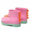 Wellington Melissa - Mini Melissa Rain Boot + Fabula 33676 Green/Pink AF022