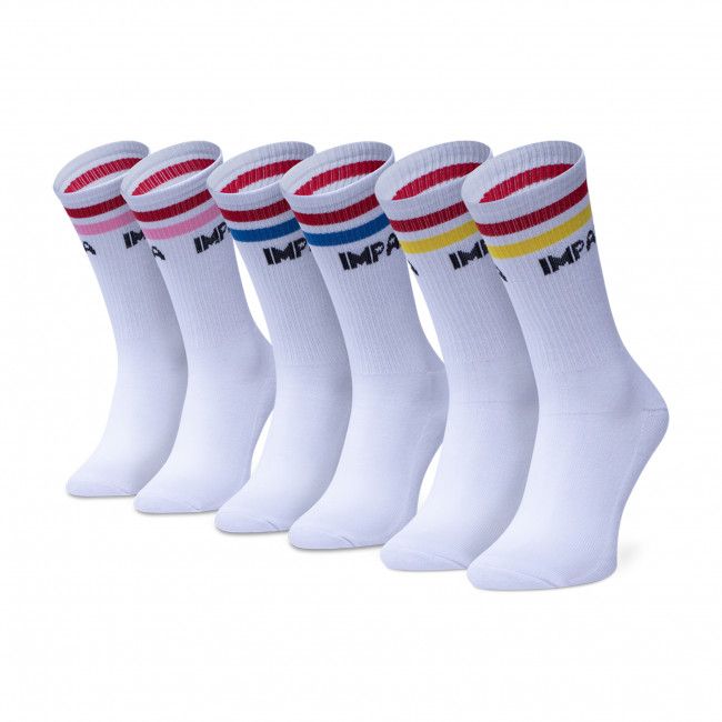 Set di 3 paia di calzini lunghi da donna Impala - Stripe Sock 3 Pack IM787000 White