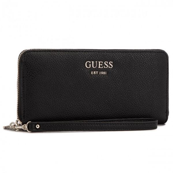 Portafoglio grande da donna Guess - Vikky Slg Large Zip Around SWVG6 995460 BLA