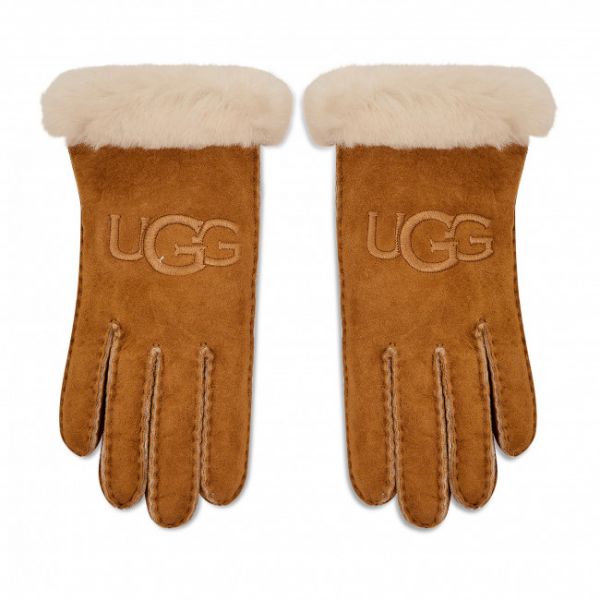 Guanti da donna Ugg - Sheepskin Embroider Glove 20931 Chestnut Guanti da donna Ugg - Sheepskin Embroider Glove 20931 Chestnut
