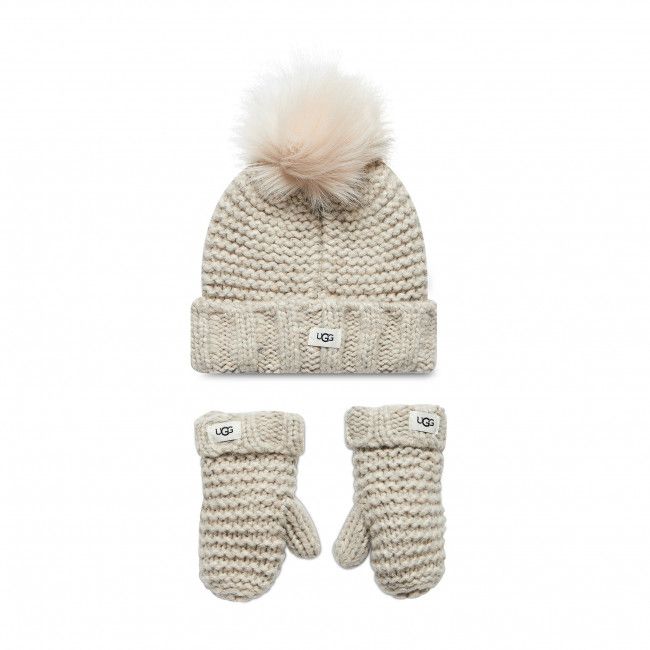 Set di Cappello e Guanti Ugg - K Infant Knit Set 20124 Light Grey