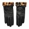 Guanti da donna UGG - W Leather Logo W Faux Fur Cuff 20187 Black Multi