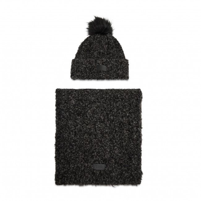 Set berretto e sciarpa UGG - W Boucle Beanie And Scarf Set 20960 Blk