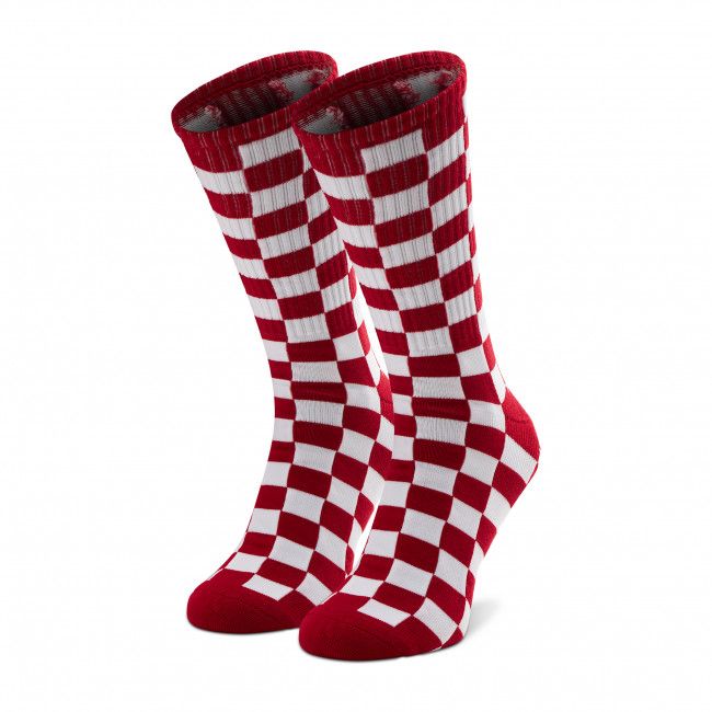 Calzini lunghi da uomo Vans - Checkerboard Crew VN0A3H3ORLM1 Red/White Check